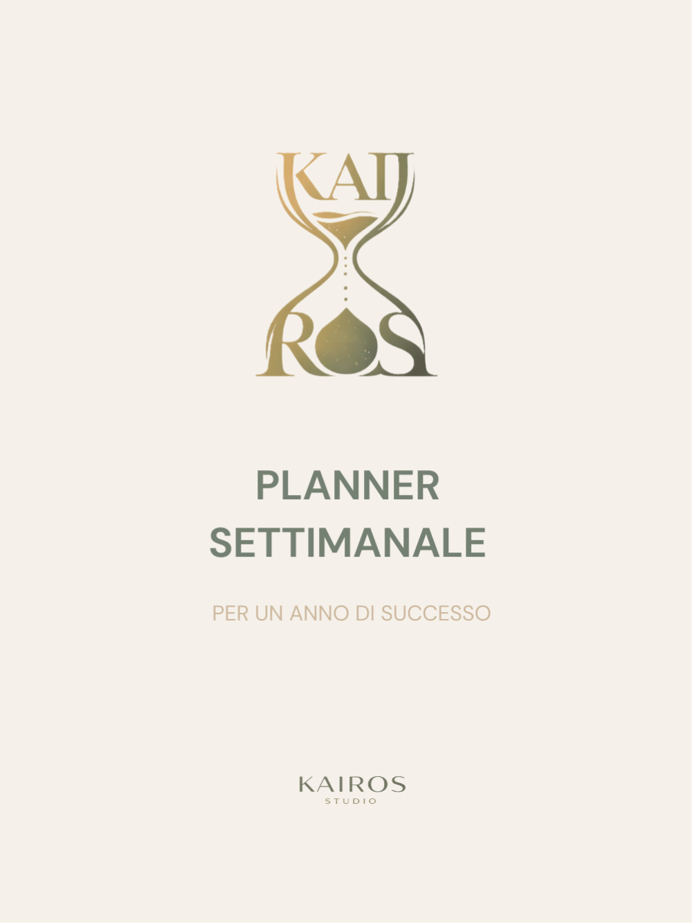 Copertina Planner Settimanale